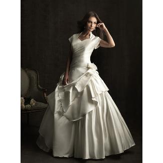 Allure Modest Wedding Gown White Size 12 Image