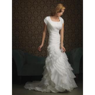 Allure Modest Wedding Gown White Size 8 Image