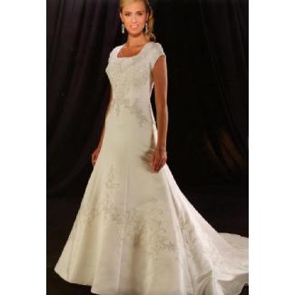 Bonny Bliss Modest Wedding Gown White Size 16 Image